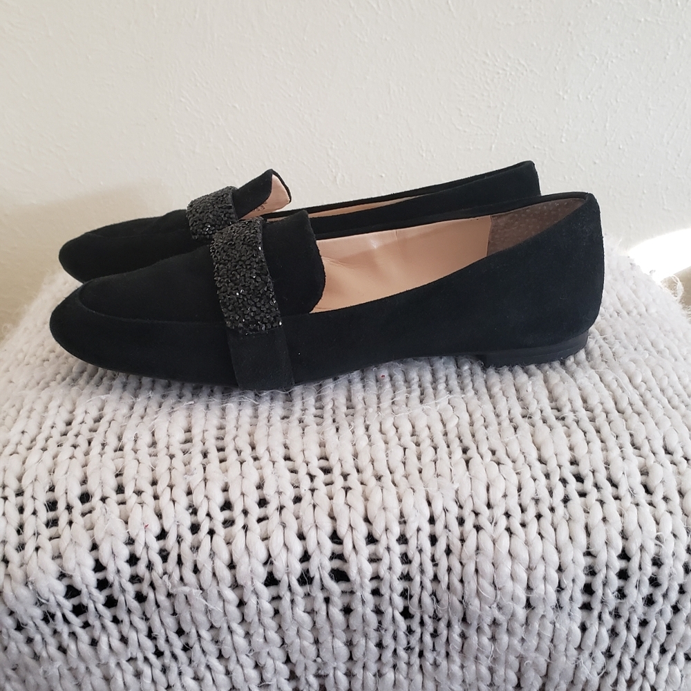 Black Sparkle Flats